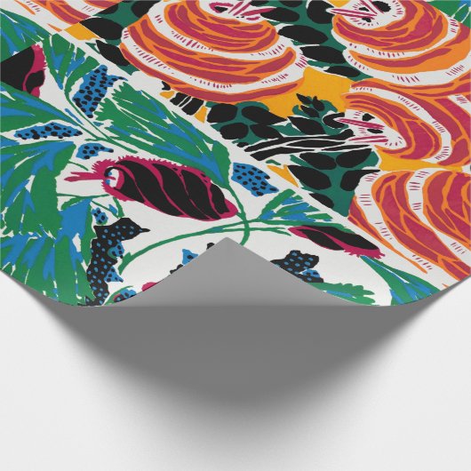 Blumenkunst Deko-Muster Orientalisches Wrapping Pa Geschenkpapier (Ecke)