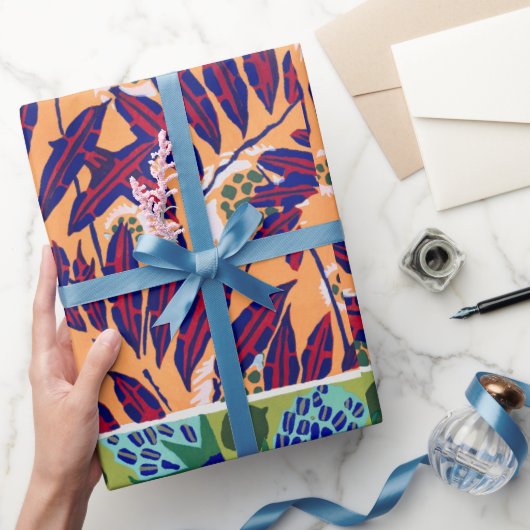 Blumenkunst Deko-Muster Orientalisches Wrapping Pa Geschenkpapier (Schenken)