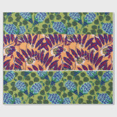 Blumenkunst Deko-Muster Orientalisches Wrapping Pa Geschenkpapier (Flach)