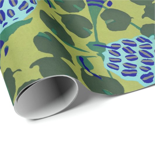 Blumenkunst Deko-Muster Orientalisches Wrapping Pa Geschenkpapier (Rolleneckpunkt)