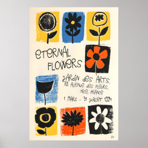Blumenkunst-Druck abstrakter botanischer Poster, S Poster