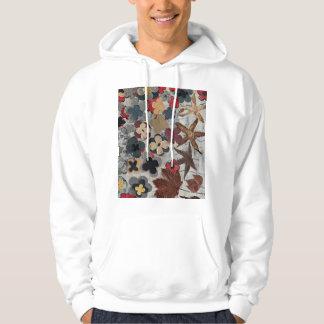 Blumenkunst-Druck Teal Hoodie