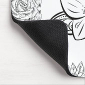 Blumenkunst, einfarbige Schönheit Mousepad (Ecke)