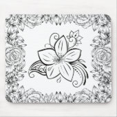 Blumenkunst, einfarbige Schönheit Mousepad (Vorne)