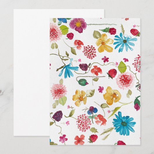 Blumenkunst Einladung (Vorne/Hinten)