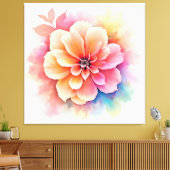 Blumenkunst enthüllt Design Leinwanddruck (Insitu (Wohnzimmer))