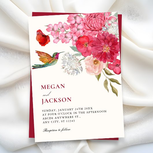 Blumenkunst-Hochzeit Save The Date