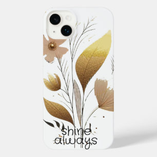 Blumenkunst in Goldvektorbild iPhone 14 Plus Hülle