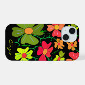 Blumenkunst iPhone 15 Hülle (Rückseite (Horizontal))