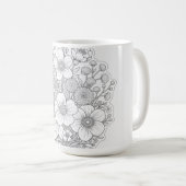 Blumenkunst Kaffeetasse (VorderseiteRechts)