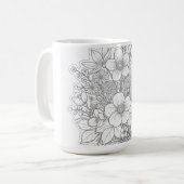 Blumenkunst Kaffeetasse (Vorderseite Links)
