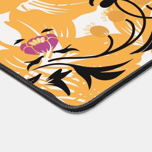 Blumenkunst, Langlebigkeit, Lila und schwarze Blum Schreibtischunterlage (Ecke)