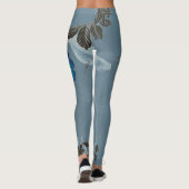 Blumenkunst-Leggings - blauer Ferdinand Leggings (Rückseite)