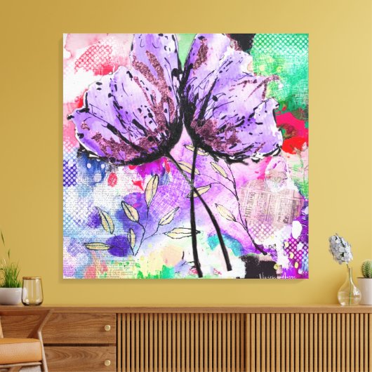 Blumenkunst Leinwanddruck (Insitu (Wohnzimmer))