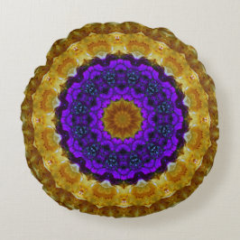 Blumenkunst-Mandala-rundes Wurfs-Kissen Rundes Kissen