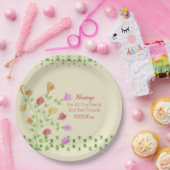 Blumenkunst mit Creme Pappteller (Party)