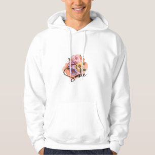 Blumenkunst mit gehäkelten Blumen im Lächeln-Desig Hoodie