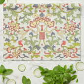 Blumenkunst Muster Vintage Textil Geschirrtuch (Gefaltet)