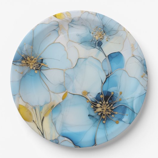 Blumenkunst pappteller (Vorderseite)