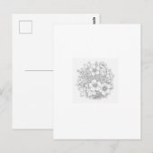 Blumenkunst Postkarte (Vorne/Hinten)