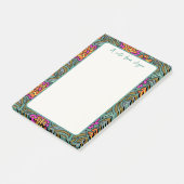 Blumenkunst-Rand Großes Post-it-Notizbuch Post-it Klebezettel (angewinkelt)