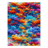 blumenkunst regnerische leuchtende farben kunst poster (Vorderseite)