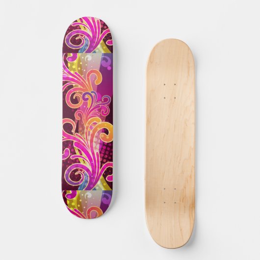 Blumenkunst Skateboard (Vorderseite)