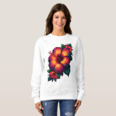 Blumenkunst-Sweatshirt für Frauen Sweatshirt (Vorne ganz)