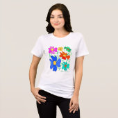 Blumenkunst Tri-Blend Shirt (Vorderseite voll)