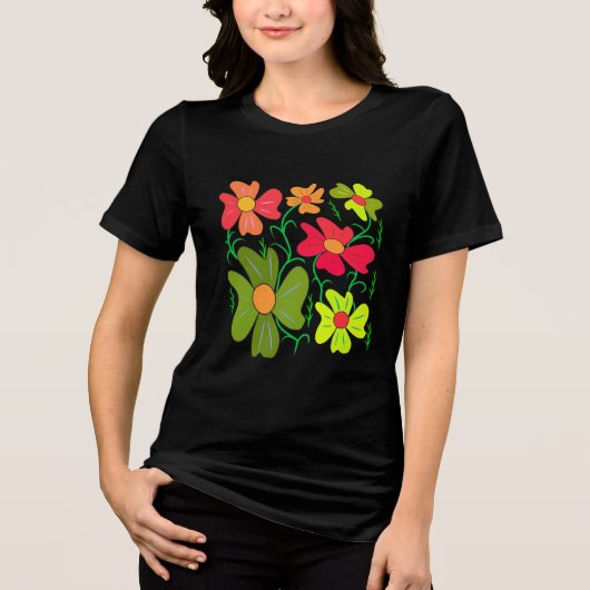 Blumenkunst Tri-Blend Shirt (Vorderseite)