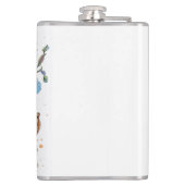 Blumenkunst Vinyl umwickelte Flasche Flachmann (Rückseite)
