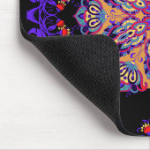 Blumenkunst, Violettart Mehndi Mousepad (Ecke)