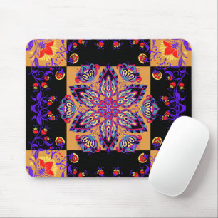Blumenkunst, Violettart Mehndi Mousepad