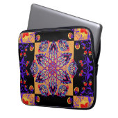 Blumenkunst, Violettkunst Laptopschutzhülle (Vorderseite Links)