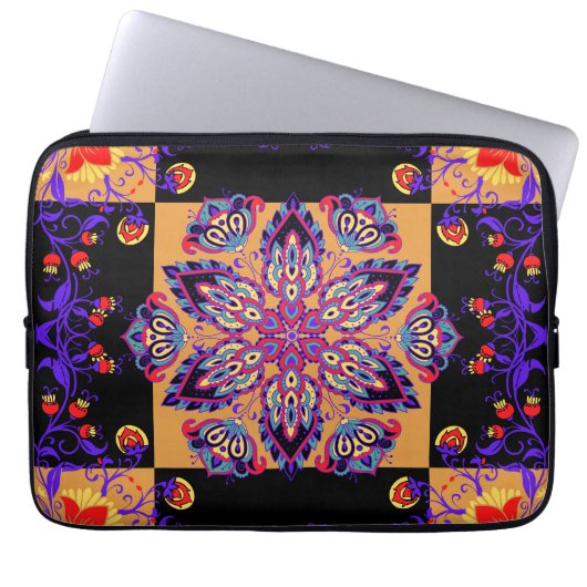 Blumenkunst, Violettkunst Laptopschutzhülle (Vorderseite)