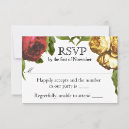 Blumenkünstlerhochzeit RSVP Karte