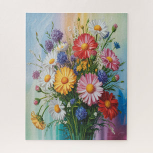Blumenkünstlerisches Jigsaw-Puzzle Puzzle