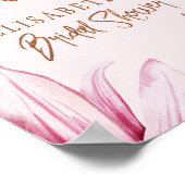 Blumenkupfer-Glitzer Brautparty Begrüßungszeichen Poster (Ecke)