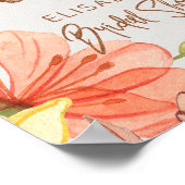 Blumenkupfer-Glitzer Brautparty Begrüßungszeichen Poster (Ecke)