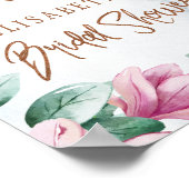 Blumenkupfer-Glitzer Brautparty Begrüßungszeichen Poster (Ecke)