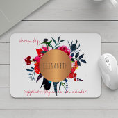 Blumenkupfer-Kreis inspirierend Wörter und Ihren N Mousepad