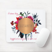 Blumenkupfer-Kreis inspirierend Wörter und Ihren N Mousepad (Mit Mouse)