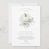 Blumenkürbis Kinderdusche Einladung (Vorderseite)