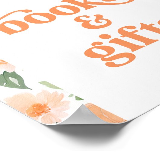 Blumenkürbis Kinderdusche Schild (Ecke)