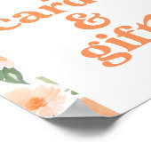 Blumenkürbis Kinderduschkarten und Geschenkschild Poster (Ecke)