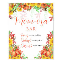 Blumenkürbis Mama osa Bar Poster