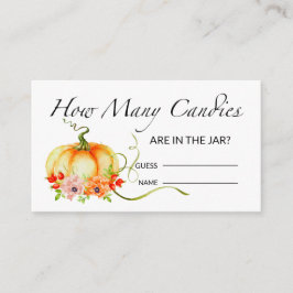 Blumenkürbis schätzen, wie viele Bonbons die Karte