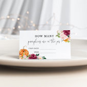 Blumenkürbis schätzen, wie viele Kürbis-Wild Begleitkarte