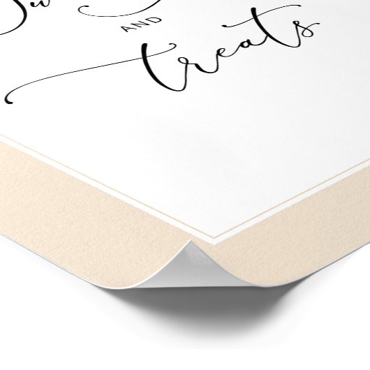 Blumenkürbis Süßigkeiten und Leckereien Babydusche Poster (Ecke)