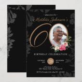 Blumenladen 60. Geburtstag Einladung Foto (Vorne/Hinten)